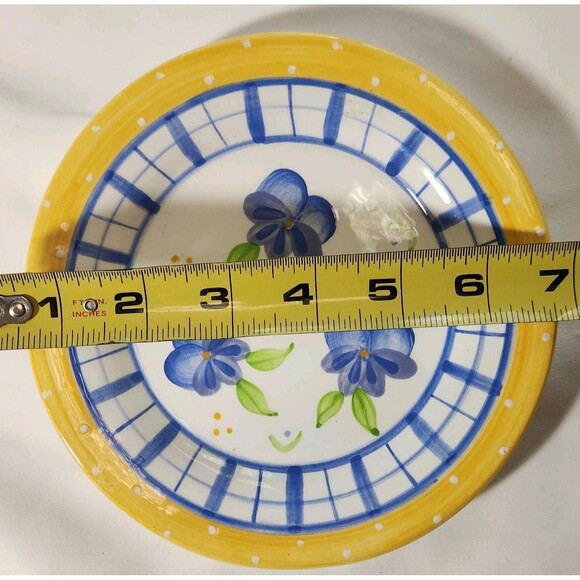 FDL Fragrances Pansy Mini Plate • Floral Trinket Dish • Decorative Collectible - Picture 4 of 5